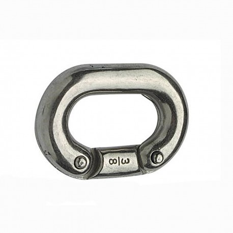 Stainless steel splice for calibrated chain