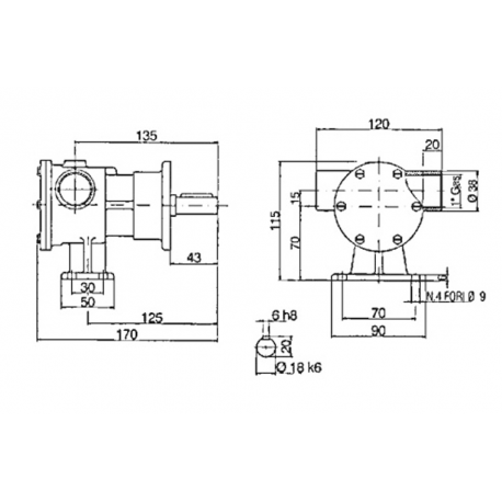 ANCOR PM36 selbstansaugende Pumpe für Motorkühlung