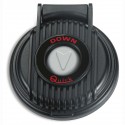 Black foot button for electric winches - grey rubber DOWN