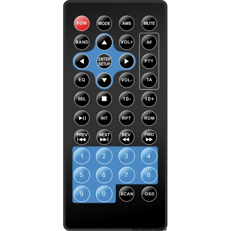 Dashboard Radio M3-TFT mit Fernbedienung und DAB-Antenne - Osculati