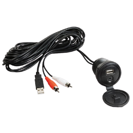 Cable auxiliar USB-AUX con panel frontal estanco - Osculati