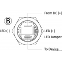 Interruttore Flat inox ON-OFF 12 V rosso