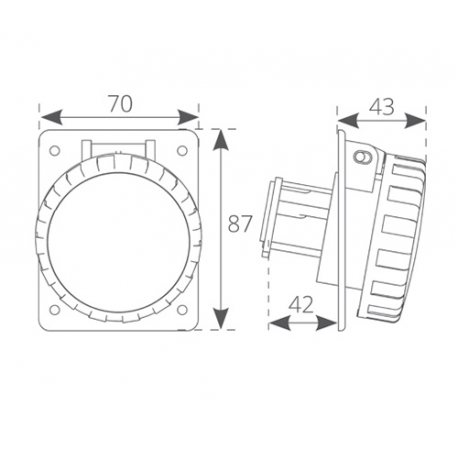 16A 220V IP56 Wasserdichte Industriesteckdose - CBE