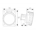 16A 220V IP56 vedenpitävä teollisuuspistorasia - CBE