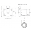 Enchufe estanco 16A en acero inoxidable 220V - Marinco