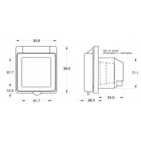 16A 220V Vattentät Kontakt - Marinco