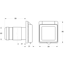 32A 220V waterdichte stekker - Marinco 2