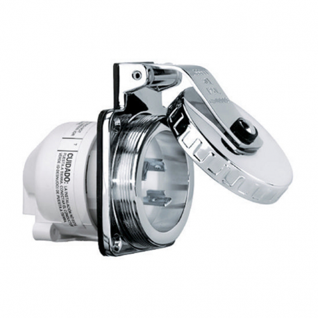 Fiche étanche 16A en acier inoxydable 220V - Hubbell