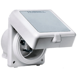 Fiche étanche 16A en polycarbonate 220V - Hubbell