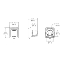 Hubbell 16A vedenpitävä polykarbonaattipistoke 220V