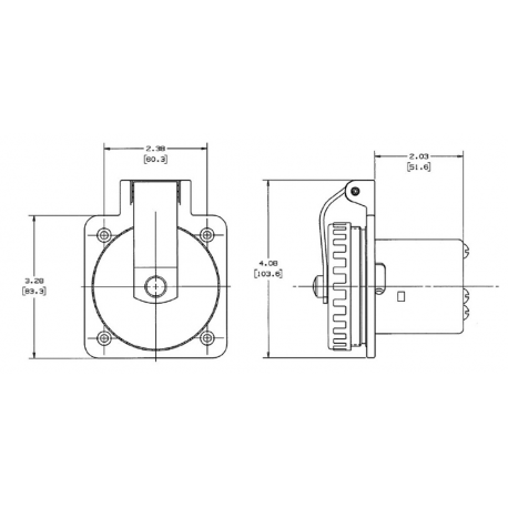 50A roestvrijstalen waterdichte stekker 125/250V - Hubbell