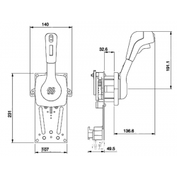 Scatola comando B310B controllo Trim - Ultraflex 2