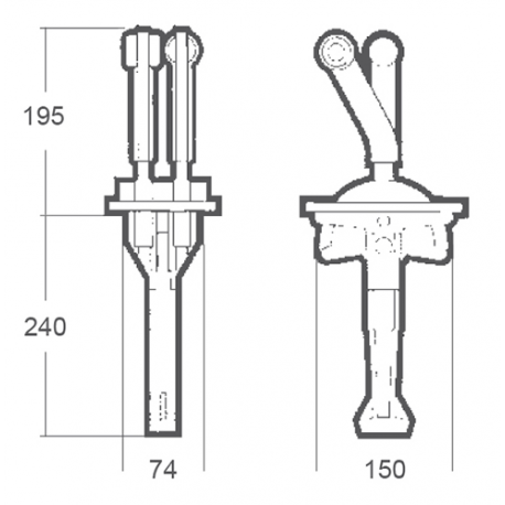 B204 Kaksoisvipuinen ohjausyksikkö - Ultraflex