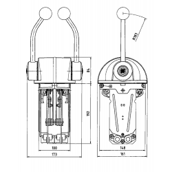 B322S Doppelhebel-Steuerkasten – Ultraflex 2