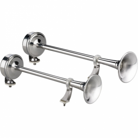 Two-tone electromagnetic horn with retractable cable