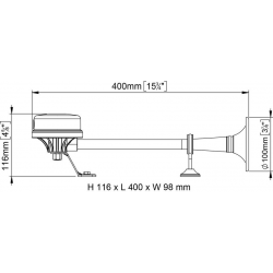Tromba elettromagnetica a cornetto in Acciaio inox - Marco 2