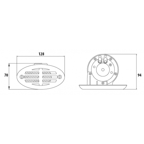 12V roestvrijstalen elektrische claxon