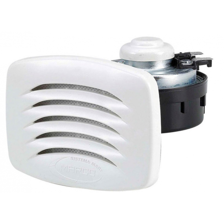 Bocina electromagnética 12 V empotrable en blanco ASA - Marco