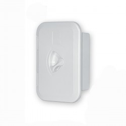 Witte ABS nis met deur en sluitgreep