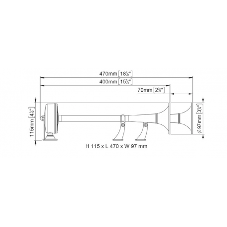 Tromba elettromagnetica bitonale con cavo a scomparsa