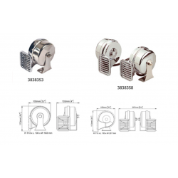 Double trompette électromagnétique 12 V à deux tons en ABS chromé - Marco 2
