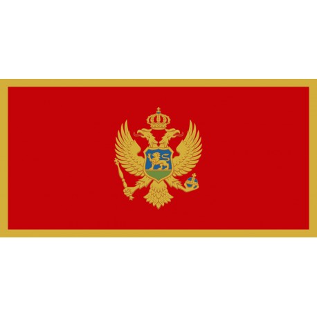 Bandiera Montenegro in tessuto stamina di poliestere 100 %