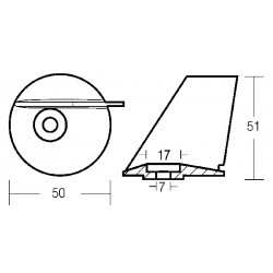Aleta de zinc para Tohatsu MAXI Corsa 25/40 HP 2