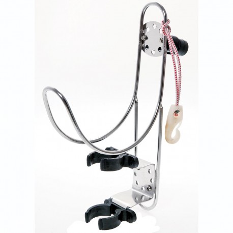 Support en acier inoxydable pour bouée de sauvetage en anneau ou en fer à cheval