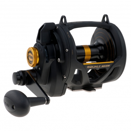 Carrete de deriva de doble velocidad PENN Squall Lever Drag 30VSW