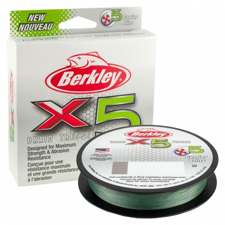 Berkley X5 Braid 0.12MM trecciato da 300M GRN