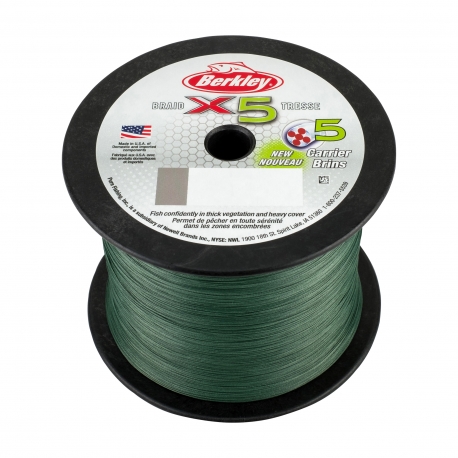 Berkley X5 Braid 0.35MM trecciato da 2000M GRN