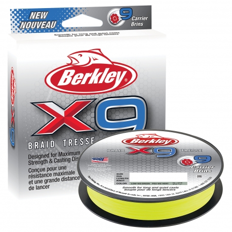 Trenza Berkley X9 0.12MM 300M FLGRN