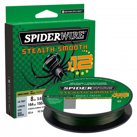 SpiderWire Stealth Smooth 12 Braid 0.09MM trecciato 150M GRN