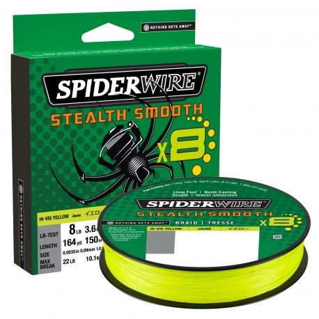 SpiderWire Stealth Smooth 8 Braid 0.11MM trecciato 150M HVYEL