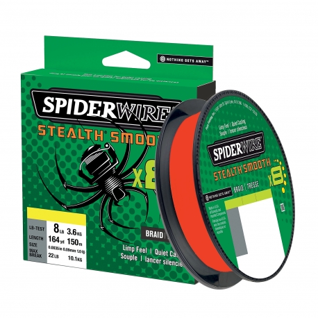 SpiderWire Stealth Smooth 8 Braid 0.14MM trecciato 300M RED