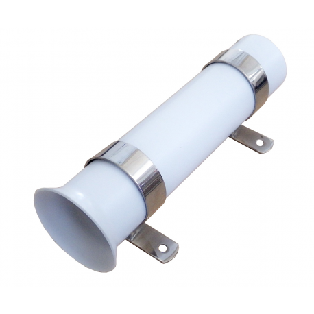 Portacañas fijo de pared de plástico blanco y pernos en U de acero inoxidable