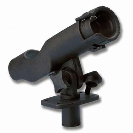 Adjustable rod holder with flush-mounted base