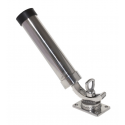 AISI 316 stainless steel swivel rod holder with base fixing system
