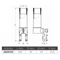 Portacanna orientabile per pulpiti in acciaio inox AISI 316