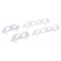 Portacanna a parete a due posti in PVC bianco