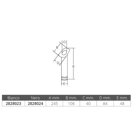 Schwarzer ABS-Einbau-Rutenhalter