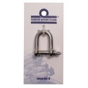Manille droite en acier inoxydable AISI 316