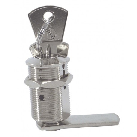 Cylinder complete with key entirely in chromed brass