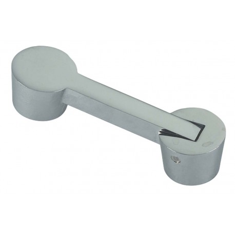 Flush hinge for lockers in chrome-plated brass,