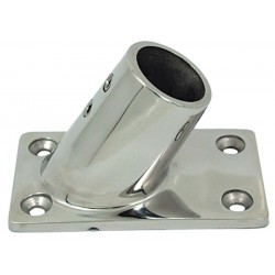 Micro-cast round straight 60° base in mirror polished AISI 316 stainless steel