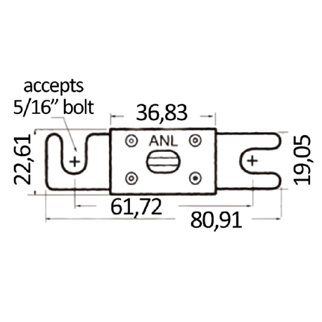 ANL Gold Plated fuse