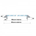FlushLine-kum stikker kun 24 mm ut fra dekket, radius 42 mm