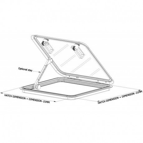 FlushLine manhole protruding only 24 mm from the deck, radius 42 mm