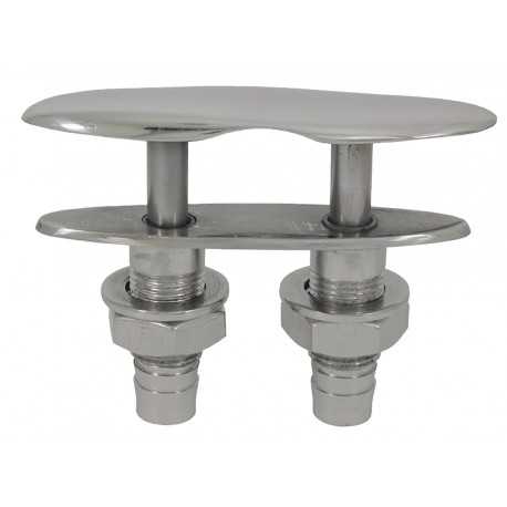 AISI 316 stainless steel retractable bollard completely flush with the surface