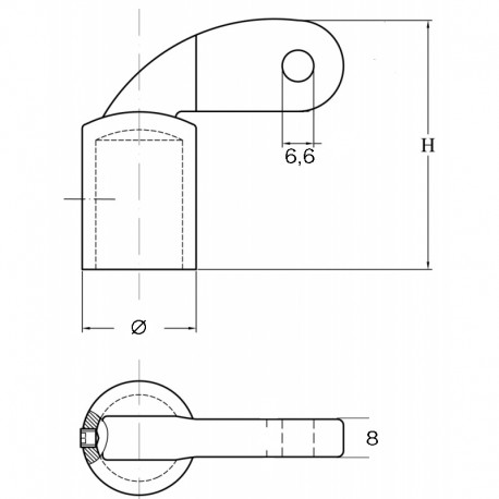 Acoplamiento macho de acero inoxidable AISI 316